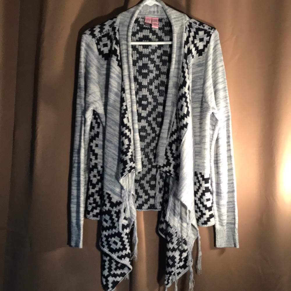 Love on a Hanger Blue & Navy Drape Cardigan